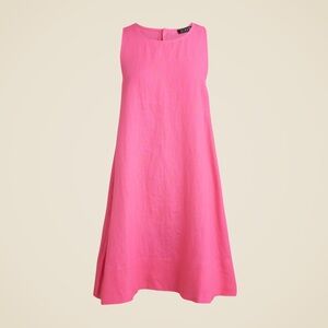J. Crew Maxine Button Back Shift Dress in Linen Pink XS Beach Summer Lightweight